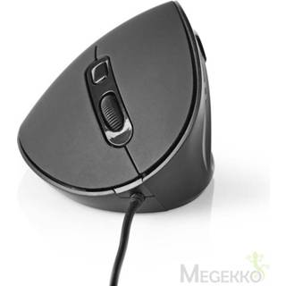 Zwart Ergonomic Wired Mouse | 3200 DPI 6-Button Black 5412810304264