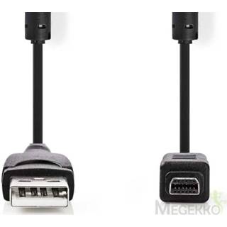 👉 Zwart Datakabel voor Camera's | USB-A Male - Olympus 12-Pins 2,0 m 5412810275045