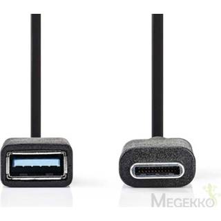 👉 Zwart USB 3.0-Kabel | Type-C™ Male - A Female 0,15 m [CCGP61710BK02] 5412810275311