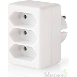 👉 Stopcontact wit Splitter | 3-weg Schuko-contactdoos 5412810292035