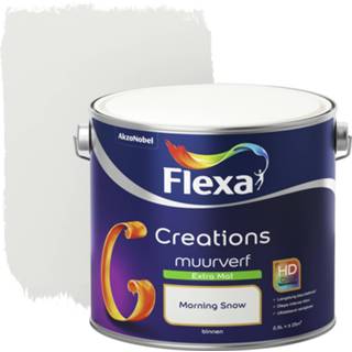 👉 Muurverf morning snow Flexa Creations extra mat 2,5 l 8711113106337