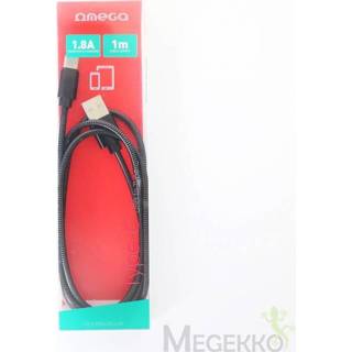 👉 Zwart mannen Omega OUFBB6CBOXB USB-kabel 1 m USB A C Mannelijk 5907595442169