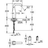 👉 Grohe Essence E electronische wastafelkr. ir batterij z/menging chroom