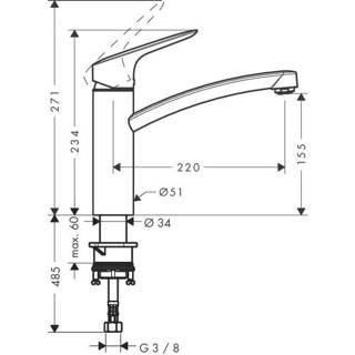 👉 Keuken kraan chroom Hansgrohe Logis keukenkraan 160 4011097766454