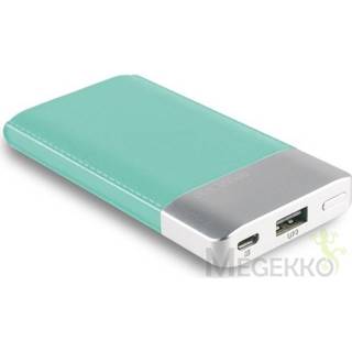 Powerbank blauw zilver RealPower PB-4000 Fashion Blauw, Lithium-Polymeer (LiPo) 4000 mAh 4040895005816