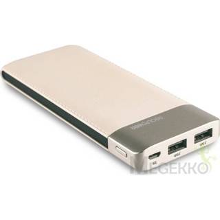 👉 Powerbank zwart RealPower PB-8000 Fashion Zwart, Champagne Lithium-Polymeer (LiPo) 8000 mAh [282243] 4040895005762