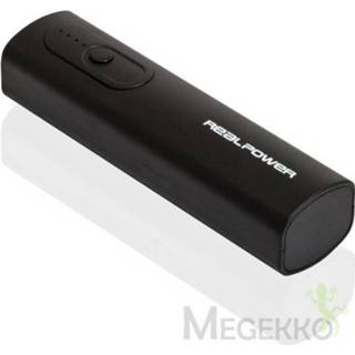 👉 Powerbank zwart Realpower PB-T1 2600mAh 4040895873644