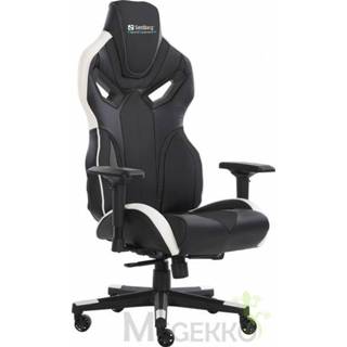 👉 Gamestoel zwart Sandberg Voodoo Gaming Chair Black/Whit PC-gamestoel Gecapitonneerde zitting 5705730640834