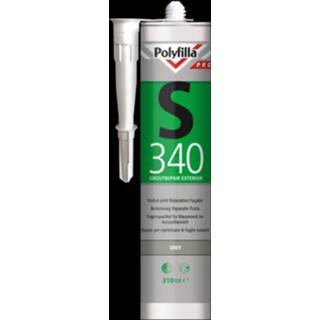 👉 Reparatie pasta grijs Polyfilla Pro S340 Buitenvoeg Reparatiepasta - 310 ml Grey