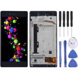 Lcd-scherm en Digitizer volledige montage met frame voor Lenovo Vibe Shot / Z90 (zwart)