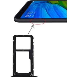 👉 Zwart active Mobiel||||Mobiel>Reparatie 2 SIM-kaartlade / Micro SD-kaartlade voor Xiaomi Redmi 5 Plus (zwart) 6922921982460