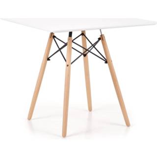 Eettafel wit Massief Hout Vierkante Prometheus 80 cm breed in