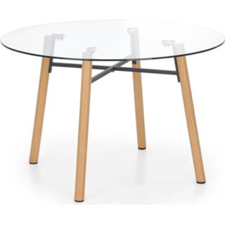 👉 Ronde eettafel staal transparant Yukon 120 cm breed