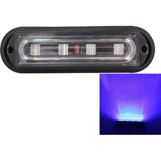 👉 Blauw active 12W 720LM 4-LED licht 18 flitspatronen Auto Strobe noodwaarschuwingslampje Lamp, DC 12V 7442935318363