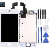 👉 Digitizer wit active onderdelen Lcd-scherm en volledige montage met camera aan de voorkant voor iPhone 5S (wit) 7442935635606