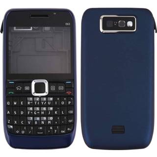 👉 Batterij blauw active onderdelen Volledige behuizing (voorkant + middenframe achterkant toetsenbord) voor Nokia E63 (donkerblauw) 7442935816845