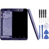 👉 Digitizer zwart active onderdelen Voor ASUS Zenfone Selfie ZD551KL Z00UD LCD-scherm en volledige montage met frame (zwart) 6922989240861