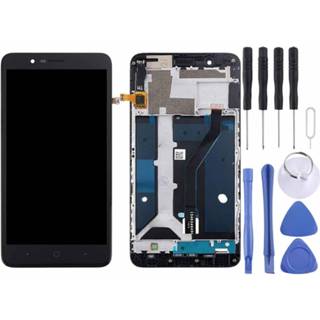 👉 Digitizer zwart active onderdelen ZTE Blade Z Max / Z982 LCD-scherm en volledige montage met frame (zwart) 6922590018873