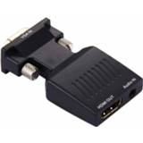 Monitor zwart active computer HD 1080P VGA naar HDMI + Audio Video-uitgang Converter Adapter voor HDTV Projector (zwart) 6922397674227