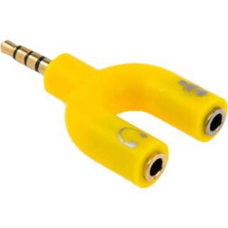 Hoofdtelefoon geel active Netwerk>Splitter Adapter mannen vrouwen 3,5 mm stereo mannelijk naar en microfoon vrouwelijke splitter (geel) 7442934966954