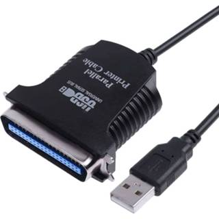 👉 Zwart active computer USB naar Parallel 1284 36 pins printeradapterkabel, kabellengte: 1 m (zwart) 6922255848890