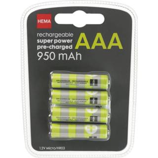 👉 Oplaadbare batterij nederlands unisex HEMA 4-pak Batterijen 8713745385890