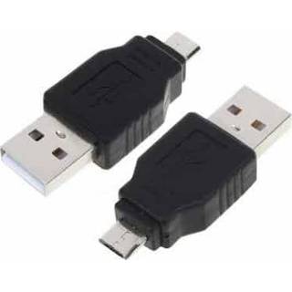 Zwart active computer mannen USB A Male naar Micro 5 pins mannelijke adapter (zwart) 6922058571391