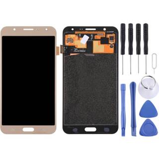 👉 Digitizer goud active Mobiel||||Mobiel>Reparatie Lcd-scherm en volledige montage (OLED-materiaal) voor Galaxy J7 / J700, J700F, J700F DS, J700H J700M, J700M J700T, J700P (goud)