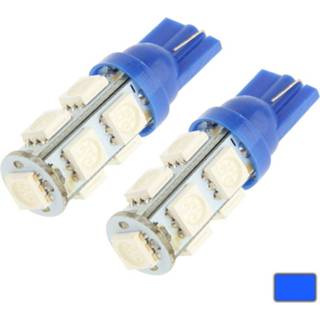 Blauw active T10 Blue 9 LED 5050 SMD Autosignaallampje (paar) (blauw) 6922125171899
