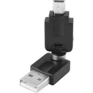 👉 Zwart active computer USB 2.0 AM naar Mini 360 graden draaibare adapter (zwart) 6922408587799