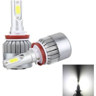 👉 Wit active 2 STKS H8 / H9 H11 18 W 1800 LM 6000 K IP68 Casnbus Constante Stroom Auto LED Koplamp met COB Lampen, DC 9-36 V (Wit Licht) 6922019202180