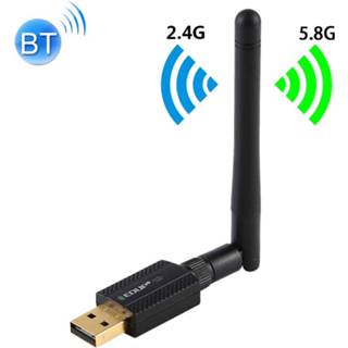👉 Active computer EDUP EP-AC1661 2-in-1 Bluetooth 4.2 + dual-band 11AC 600Mbps Hoge snelheid draadloze USB-adapter WiFi-ontvanger 6922451862621