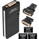 👉 HDMIadapter zwart active computer USB 2.0 naar VGA, DVI, HDMI-adapter, resolutie: 1920 * 1080 (zwart) 6922255646335