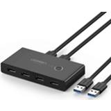 👉 Switch active computer Ugreen USB Selector 2 USB-poorten delen 4 Switcher Adapter voor muis, toetsenbord, printer 6922304974044