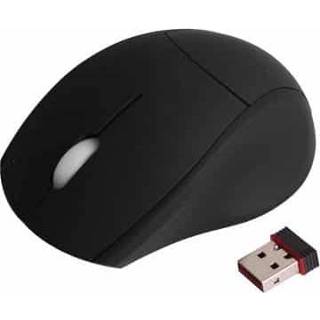 👉 Zwart active computer 2,4 GHz draadloze mini-optische muis met USB Mini-ontvanger, Plug and Play, werkafstand tot 10 meter (zwart) 6922125005279