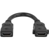 👉 Zwart active computer 18-cm 19-pins female-female HDMI-kabel (zwart) 6922662763304