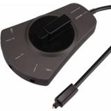 👉 Audioschakelaar zwart active computer EMK 3 ingang 1 uitgang Digitale optische met Toslink keuzeschakelaar voor MD / DVD VCR CD-speler (zwart) 6922752459698