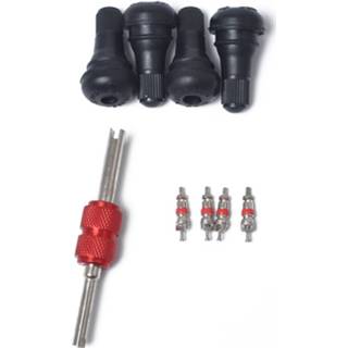 👉 Zwarte active Snap-in korte rubberen ventielsteel (TR412) met ventielsleutel voor tubeless 0,45 inch 11,5 mm velggaten op standaard voertuigbanden 7442935344355