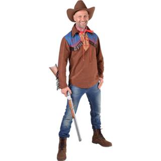 👉 Hemd polyester bruin Cowboy met jeans
