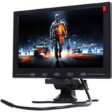 👉 Bewakingscamera zwart active 9.0 inch 800 * 480 auto bewakingscamera's monitor met verstelbare hoekhouder en afstandsbediening, ondersteuning VGA / HDMI AV (zwart) 6922829807636