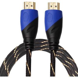 Adapterkabel blauw zwart active computer mannen 1,8 m HDMI 1.4 versie 1080P geweven netlijn Hoofd Mannelijk naar Audio Video Connector 6922321427295