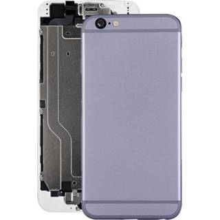 👉 Grijs active onderdelen Volledige achterkant behuizing met aan / uit-knop en volumeknop Flex-kabel voor iPhone 6 (grijs) 6922534064805