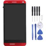 👉 Rood active onderdelen Lcd-scherm + aanraakscherm met frame voor HTC One M7 / 801e (rood) 7442935653648