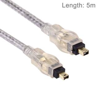 👉 Active computer Hoge kwaliteit Firewire IEEE 1394 4Pin male naar kabel, lengte: 5 m (verguld) 6922136339295