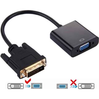 👉 HDTV adapter zwart active computer mannen DVI-D 24 + 1 Pin Man-naar-VGA 15-pins Converter (zwart) 6922789301250