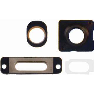 Reparatieset goud active onderdelen 4 in 1 voor iPhone 5S (Camera buitenste glaslens + cameralensring poort oplaadaansluiting aansluiting hoofdtelefoonaansluiting) (goud) 6922538668146