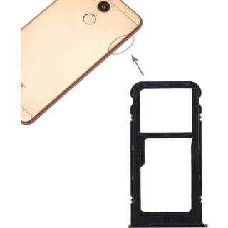 👉 Zwart active onderdelen SIM-kaartvak + / Micro SD-kaartvak voor Huawei Honor V9 Play (zwart) 6922221193061