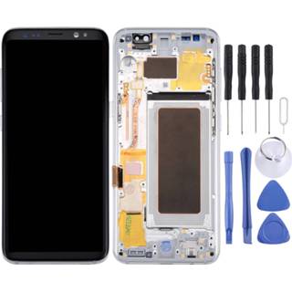 👉 Zilver active Mobiel||||Mobiel>Reparatie Origineel lcd-scherm + aanraakscherm met frame voor Galaxy S8 / G950 G950F G950FD G950U G950A G950P G950T G950V G950R4 G950W G9500 (zilver)