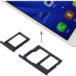 👉 Zwart active Mobiel||||Mobiel>Reparatie SIM-kaartvak + Micro SD&SIM-kaartvak voor Galaxy J5 Prime / G570&J7 G610 (zwart) 6922354306383