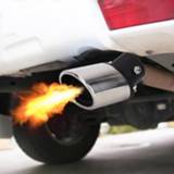 👉 Uitlaat zwart RVS active Universele auto styling gebogen bout-aan tip buis met gaas (zwart) 6922294254157